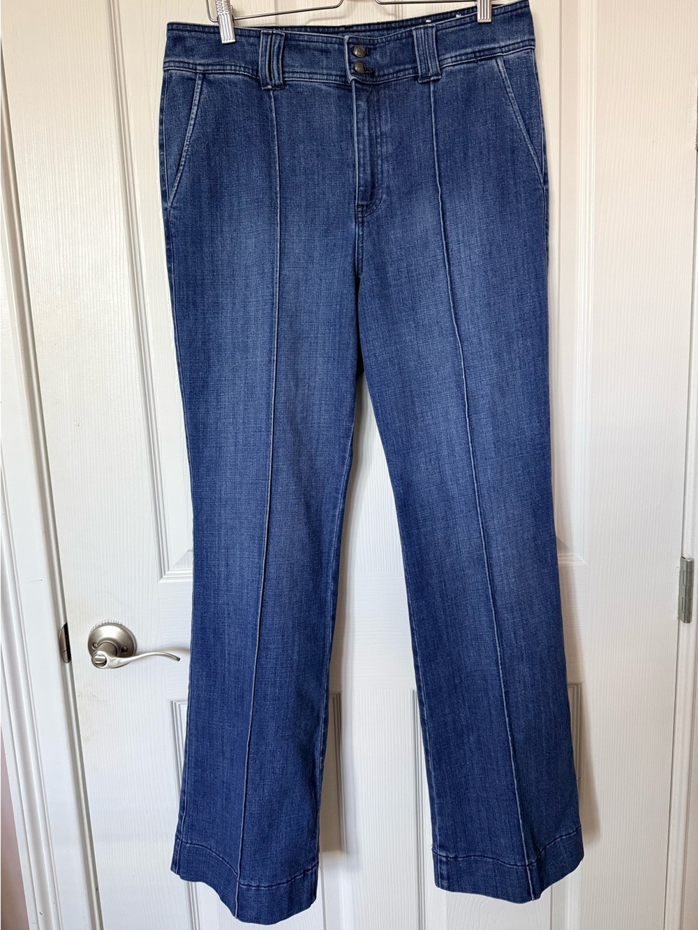Talbots Dark Blue Wide-Leg Jeans with Front Seams
